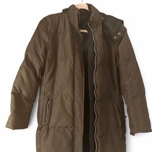 MaxMara Weekend Brown Puffer Jacket Zip Up Long Sleeve